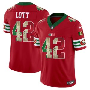 Ronnie Lott # 42 San Francisco 49ers Mexico Vapor Limited Jersey V4 - All Stitched