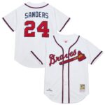Atlanta Braves Deion Sanders #24 Mitchell & Ness White Cooperstown Collection 1992 Authentic Jersey