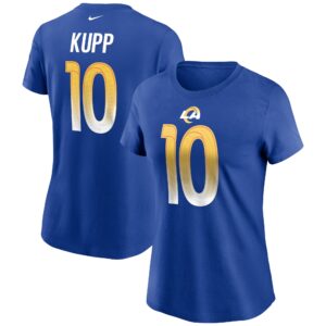 Women's Cooper Kupp Royal Los Angeles Rams Name & Number T-Shirt