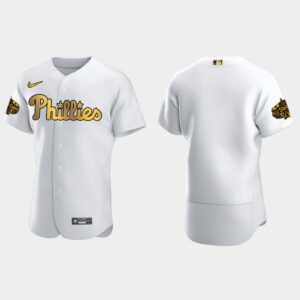 Men's Philadelphia Phillies 2022 All-Star Game Flex Base Blank Jersey - White Gold