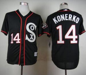 Chicago White Sox #14 Paul Konerko Black New Cool Base Stitched Jersey