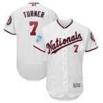 Men's Washington Nationals #7 Trea Turner Majestic Scarlet 2019 Spring Training Flex Base Player Jersey