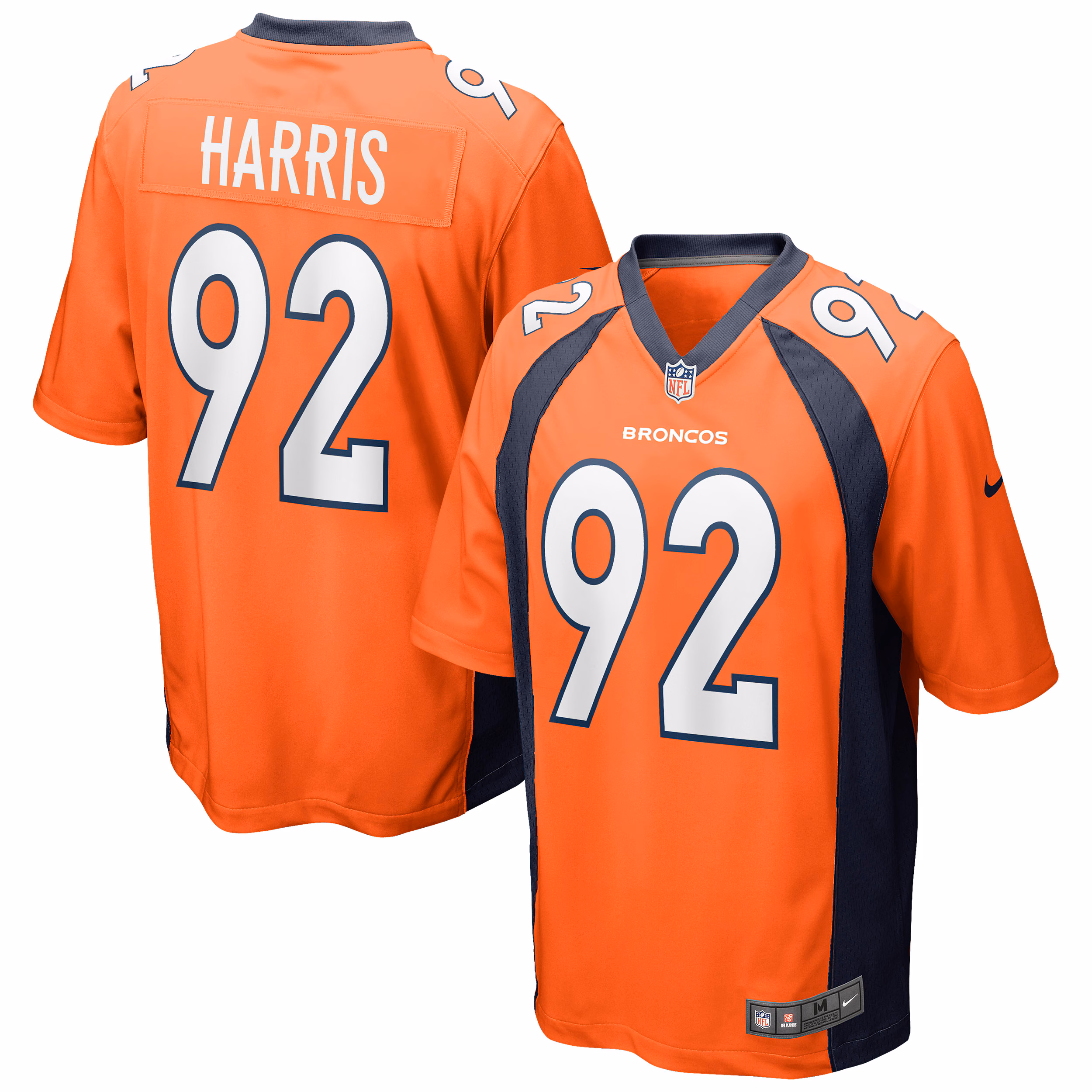 Jonathan Harris Denver Broncos Game Jersey - Orange