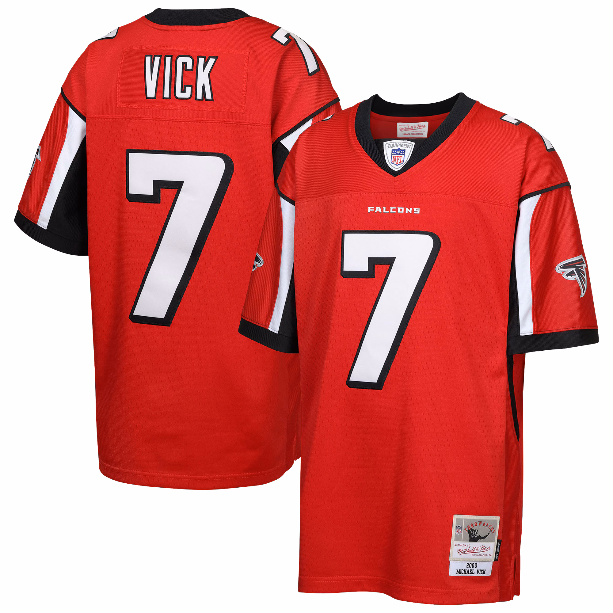 Youth Atlanta Falcons Michael Vick Mitchell & Ness Red 2003 Legacy Retired Player Jersey