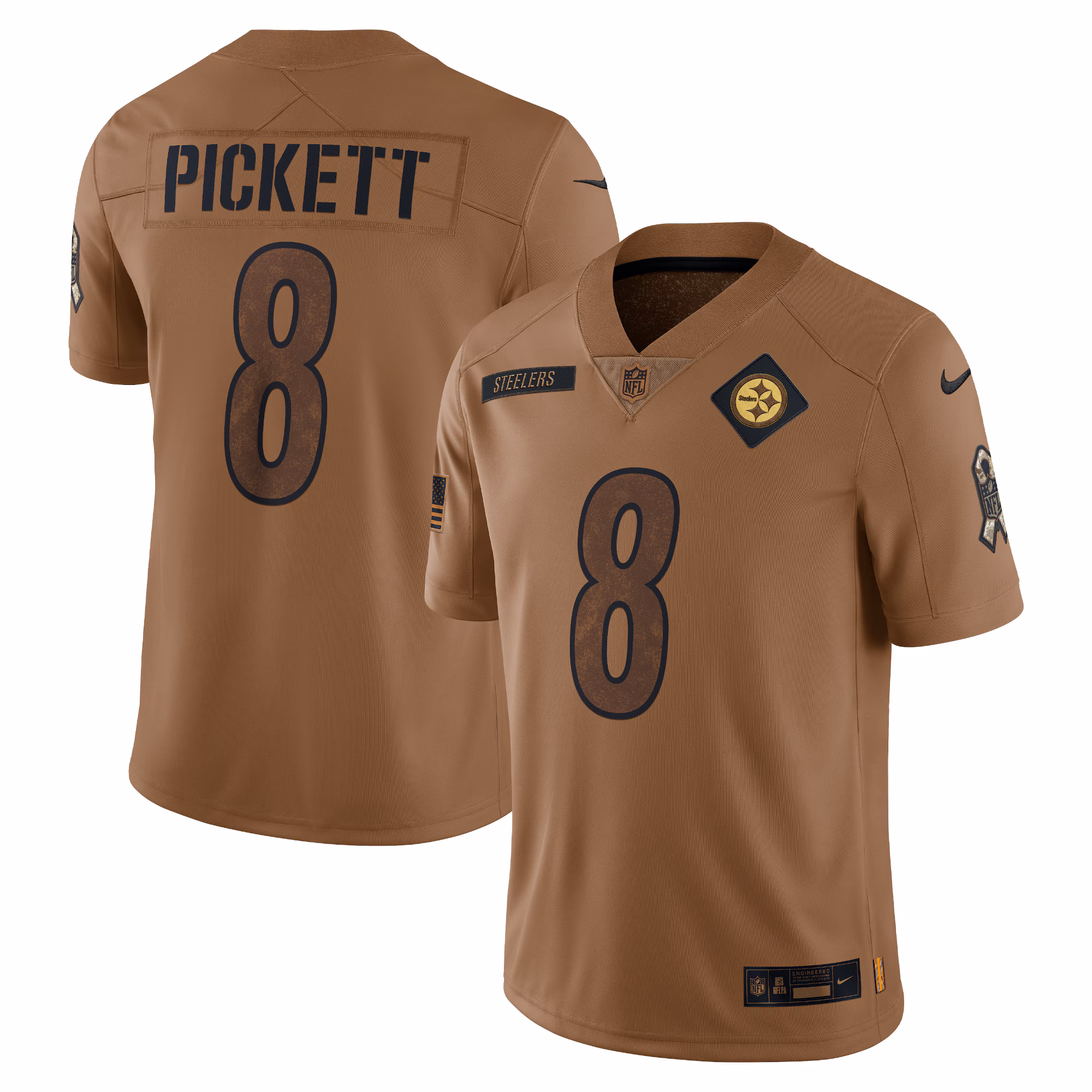 Kenny Pickett Pittsburgh Steelers Women's 2023 Salute To Service Limited Jersey - Brown