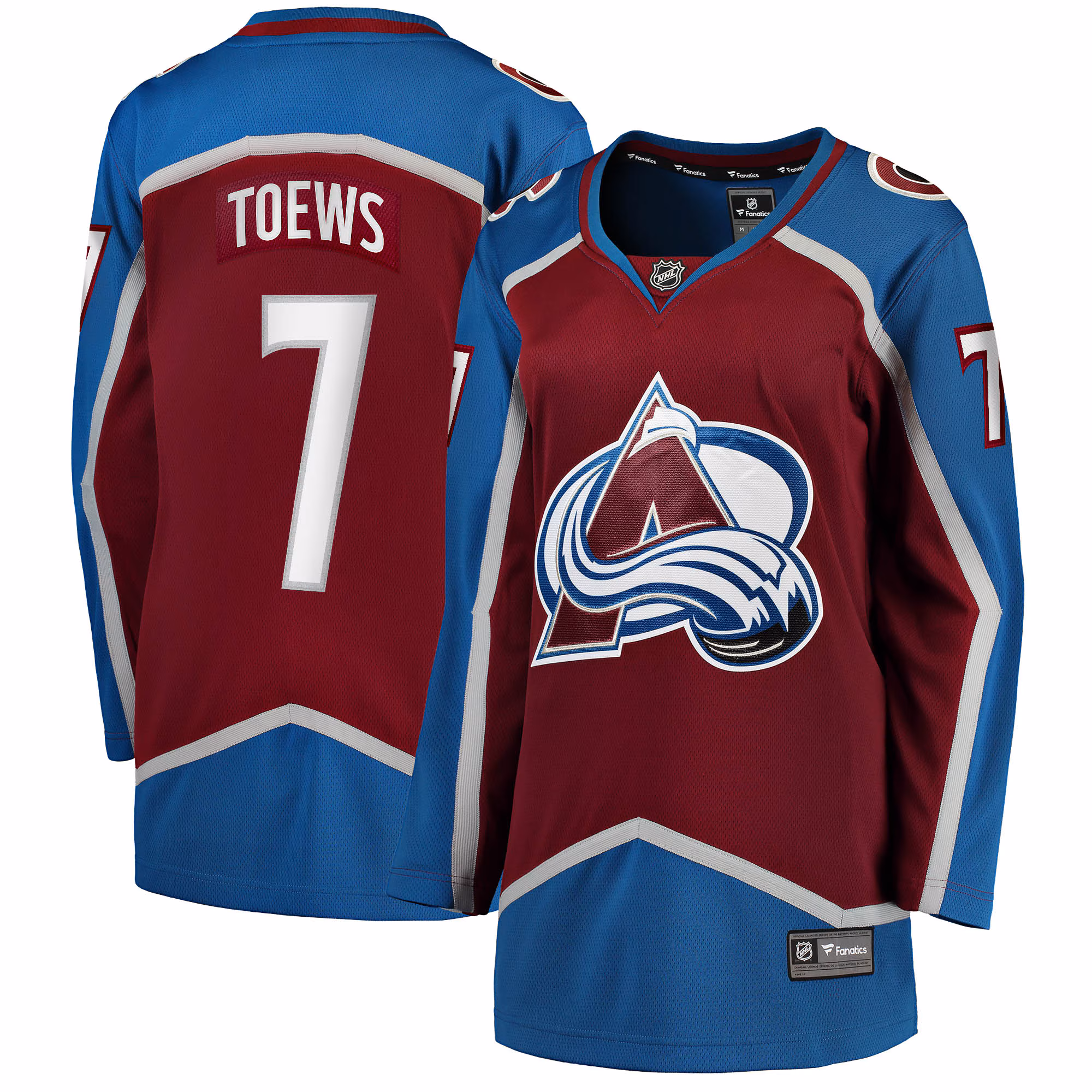 Women's Colorado Avalanche Devon Toews #7 Fanatics Burgundy Home Breakaway Player Jersey