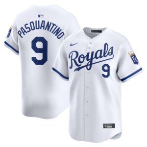 Men's Kansas City Royals #9 Vinnie Pasquantino  White Home Limited Player Jersey
