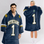 1 Notre Dame Football Unisex Blanket Hoodie
