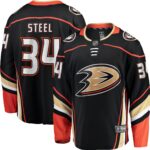 Sam Steel Anaheim Ducks Team Color Breakaway Player Jersey - Black