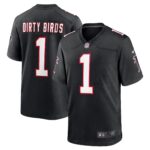 Dirty Birds Atlanta Falcons Throwback Game Jersey - Black