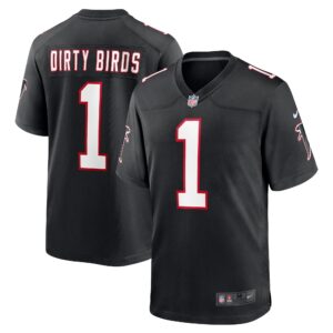 Dirty Birds Atlanta Falcons Throwback Game Jersey - Black