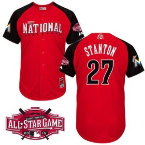 Miami Marlins #27 Giancarlo Stanton Red 2015 All-Star National League Stitched Jersey