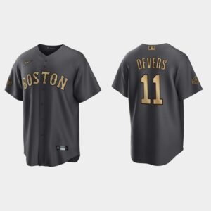 Men's Boston Red Sox #11 Rafael Devers 2022 All-Star Game Cool Base Jersey - Charcoal