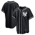 Team New York Yankees Fashion Replica Black Out Jersey