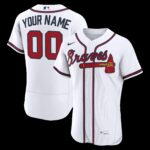 Atlanta Braves White Home Authentic Custom Jersey