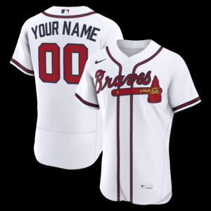 Atlanta Braves White Home Authentic Custom Jersey