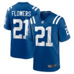 Dallis Flowers Indianapolis Colts Game Jersey -  Royal
