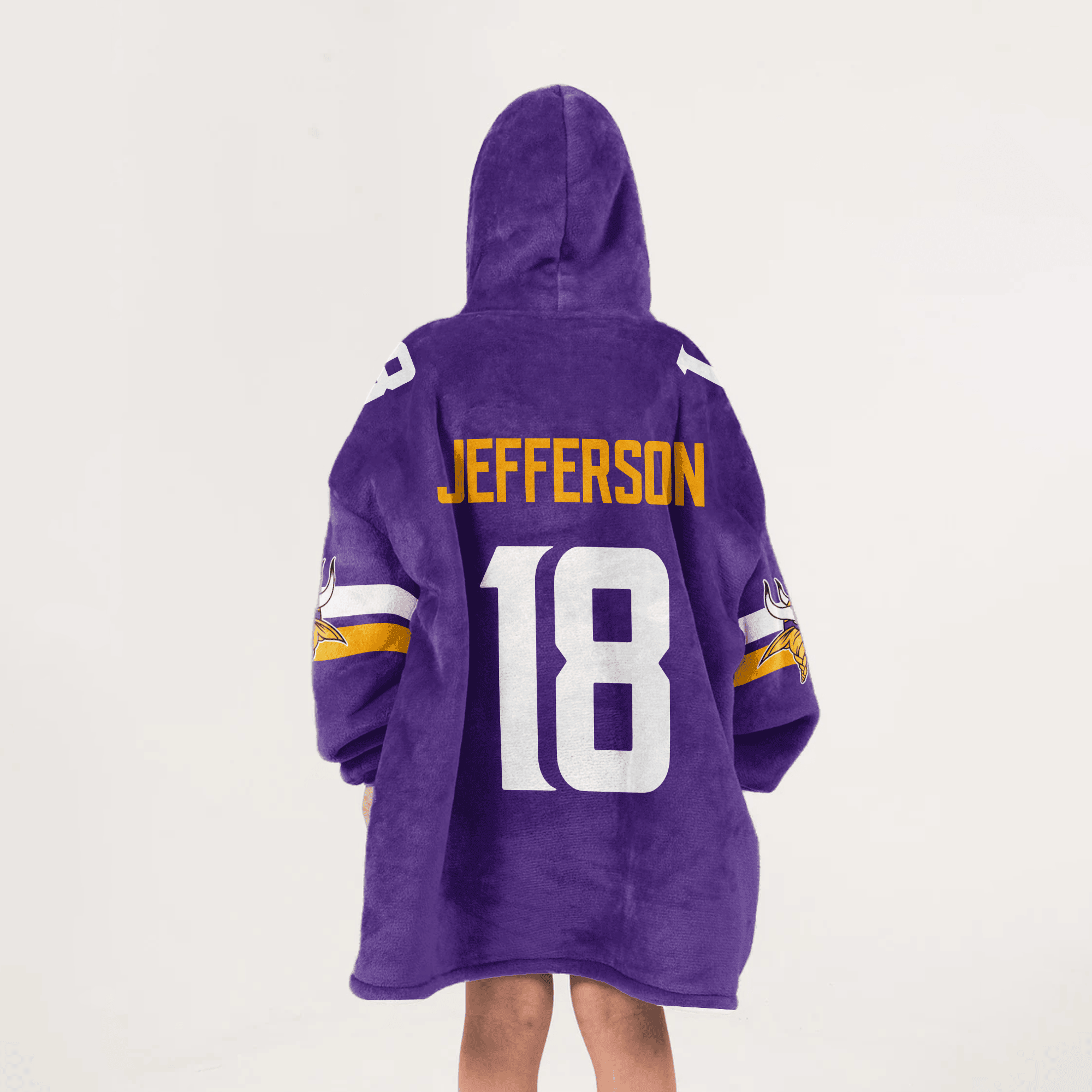 Kid 18 Minnesota Football Unisex Blanket Hoodie - Image 3