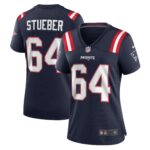 Andrew Stueber New England Patriots Women's Game Player Jersey - Navy