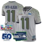 Smith-Njigba #11 Seattle Seahawks Super Bowl LX Patch Game Jersey - All Stitched
