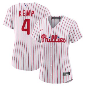 Women's Philadelphia Phillies Otto Kemp #4 White Home Replica Jersey