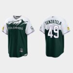 Men's Colorado Rockies #49 Antonio Senzatela 2022 City Connect Green Jersey