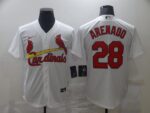 Men's St. Louis Cardinals #28 Nolan Arenado White Stitched Cool Base  Jersey