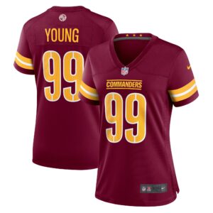 Chase Young Washington Commanders  Women's Player Game Jersey - Burgundy