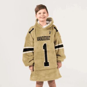 Kid 1 Vanderbilt Football Unisex Blanket Hoodie