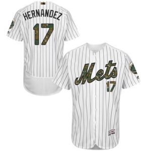 New York Mets #17 Keith Hernandez White(Blue Strip) Flexbase Collection 2016 Memorial Day Stitched Jersey