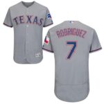 Texas Rangers #7 Ivan Rodriguez Grey Flexbase Collection Stitched Jersey