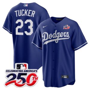 Kyle Tucker #23 Los Angeles Dodgers 250th Patch Alternate Jersey - Royal