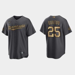 Men's Minnesota Twins #25 Byron Buxton 2022 All-Star Game Jersey - Charcoal