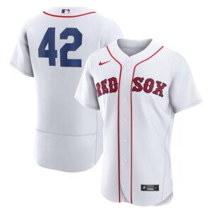 Men's Boston Red Sox #42 2023 Jackie Robinson Day White Flex Base  Jersey