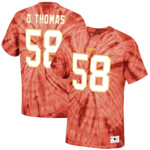 Men's Derrick Thomas Red Kansas City Chiefs Tie-Dye Retired Player Name & Number T-Shirt