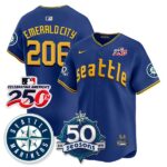 Emerald City #206 Seattle Mariners 250th Anniversary & AL West Vapor Premier Limited Jersey - Connect
