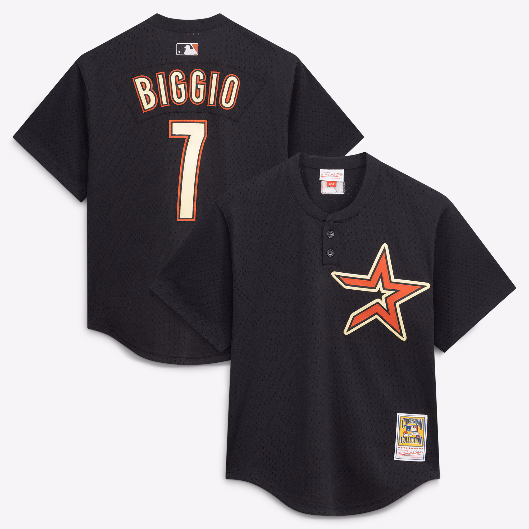 Houston Astros Craig Biggio #7 Mitchell & Ness Black Authentic Batting Practice Jersey