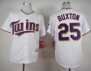 Minnesota Twins #25 Byron Buxton White Cool Base Stitched Jersey