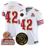 Ronnie Lott #42 San Francisco 49ers SF 2025 "Rivalries" 5x Champions & Faithful To The Bay Patch Vapor Limited Jersey - All Stitched