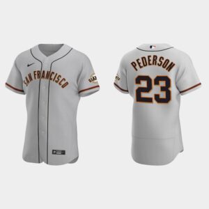 Men's San Francisco Giants #23 Joc Pederson Gray Road Jersey