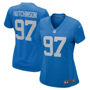 Aidan Hutchinson Detroit Lions  Women's Alternate Game Jersey - Blue