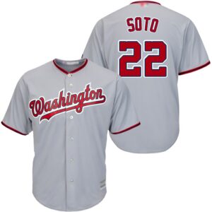 Washington Nationals #22 Juan Soto Grey New Cool Base Stitched Jersey