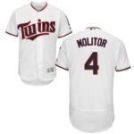 Minnesota Twins #4 Paul Molitor White Flexbase Collection Stitched Jersey