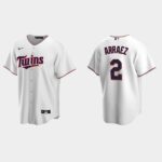 Men's Minnesota Twins #2 Luis Arraez Cool Base Home Jersey - White