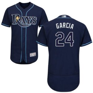 Tampa Bay Rays #24 Avisail Garcia Dark Blue Flexbase Collection Stitched Jersey