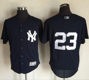 New York Yankees #23 Don Mattingly Navy Blue Flexbase Collection Stitched Jersey
