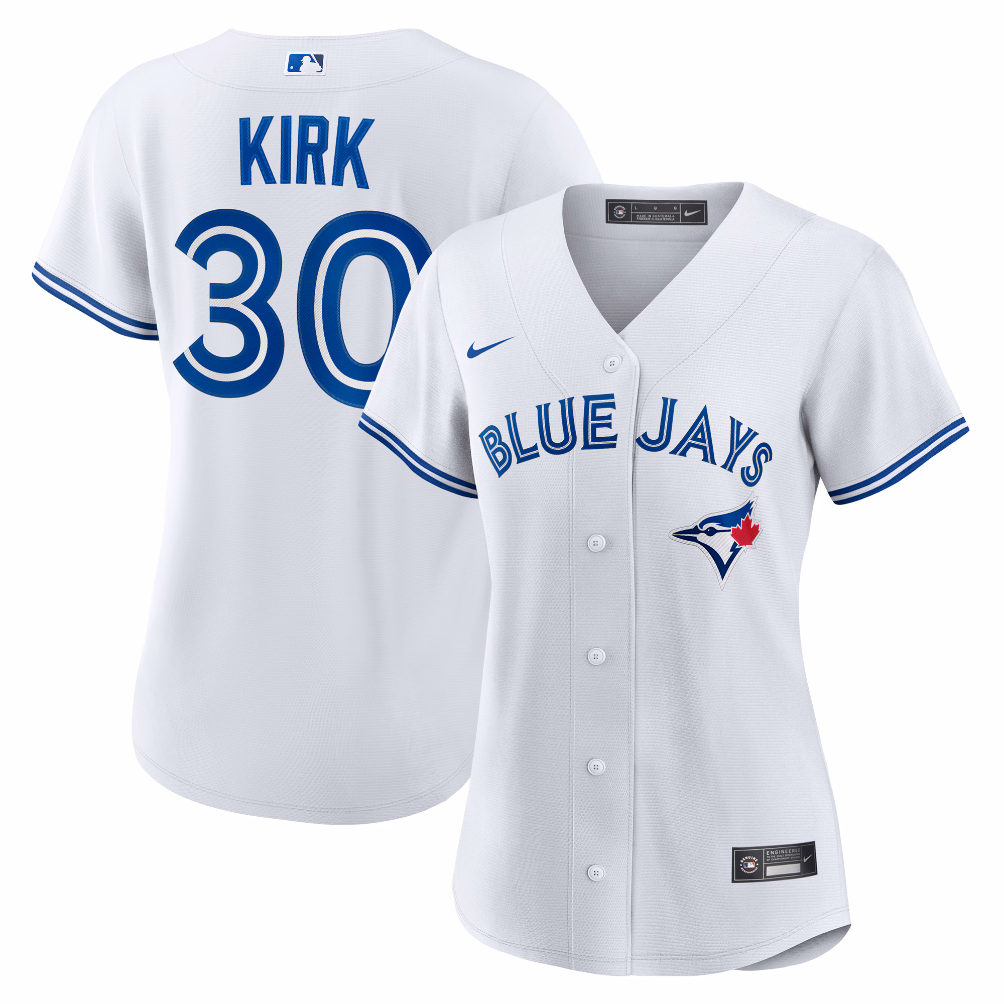 Alejandro Kirk #30 Toronto Blue Jays Women's Home Replica Jersey - White