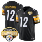 Terry Bradshaw #12 Pittsburgh Steelers 2025 AFC North Division Champions Vapor Limited Jersey - All Stitched