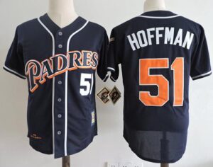 Mitchell And Ness 1998 San Diego Padres #51 Trevor Hoffman Navy Blue Throwback Stitched Jersey