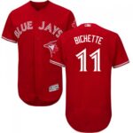 Men's Majestic Toronto Blue Jays #11 Bo Bichette Scarlet Flex Base Alternate Collection Jersey